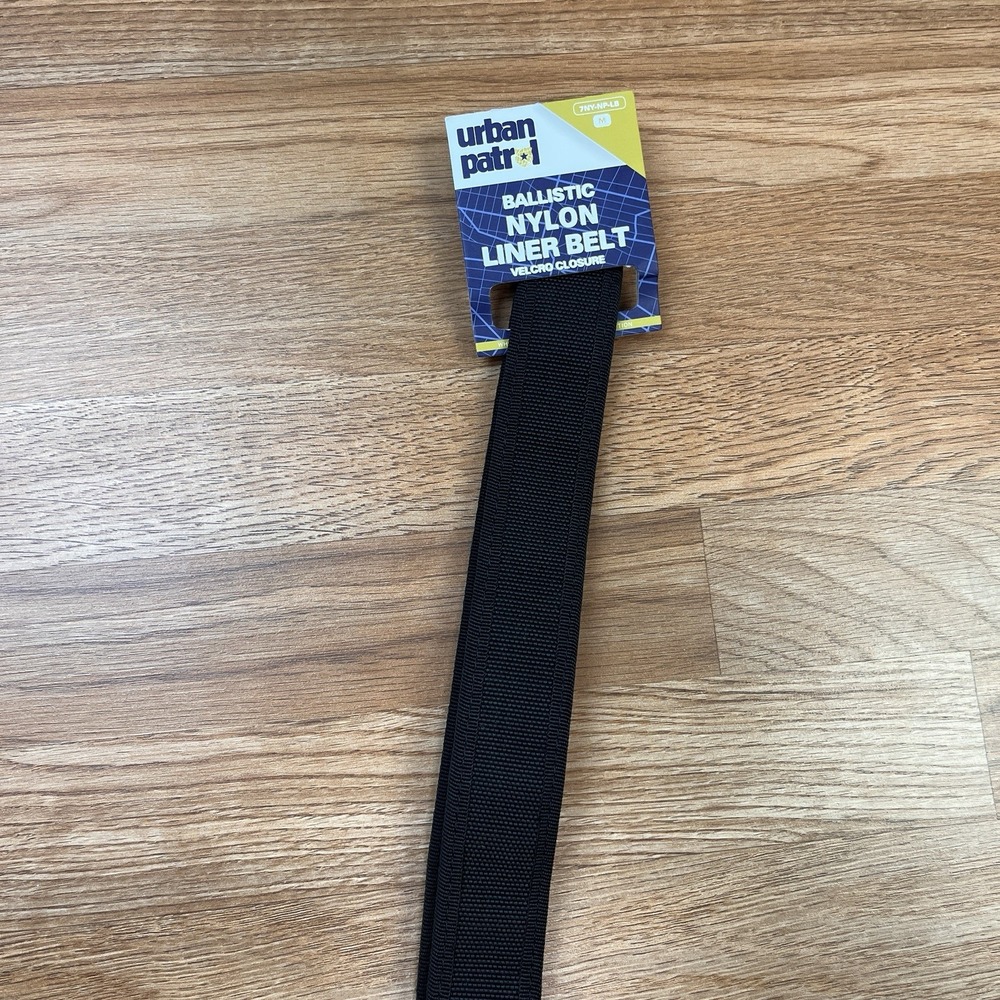 Urban Patrol Ballistic Nylon‎ Liner Belt Size Medium 34-36 Black Hook n Loop NEW